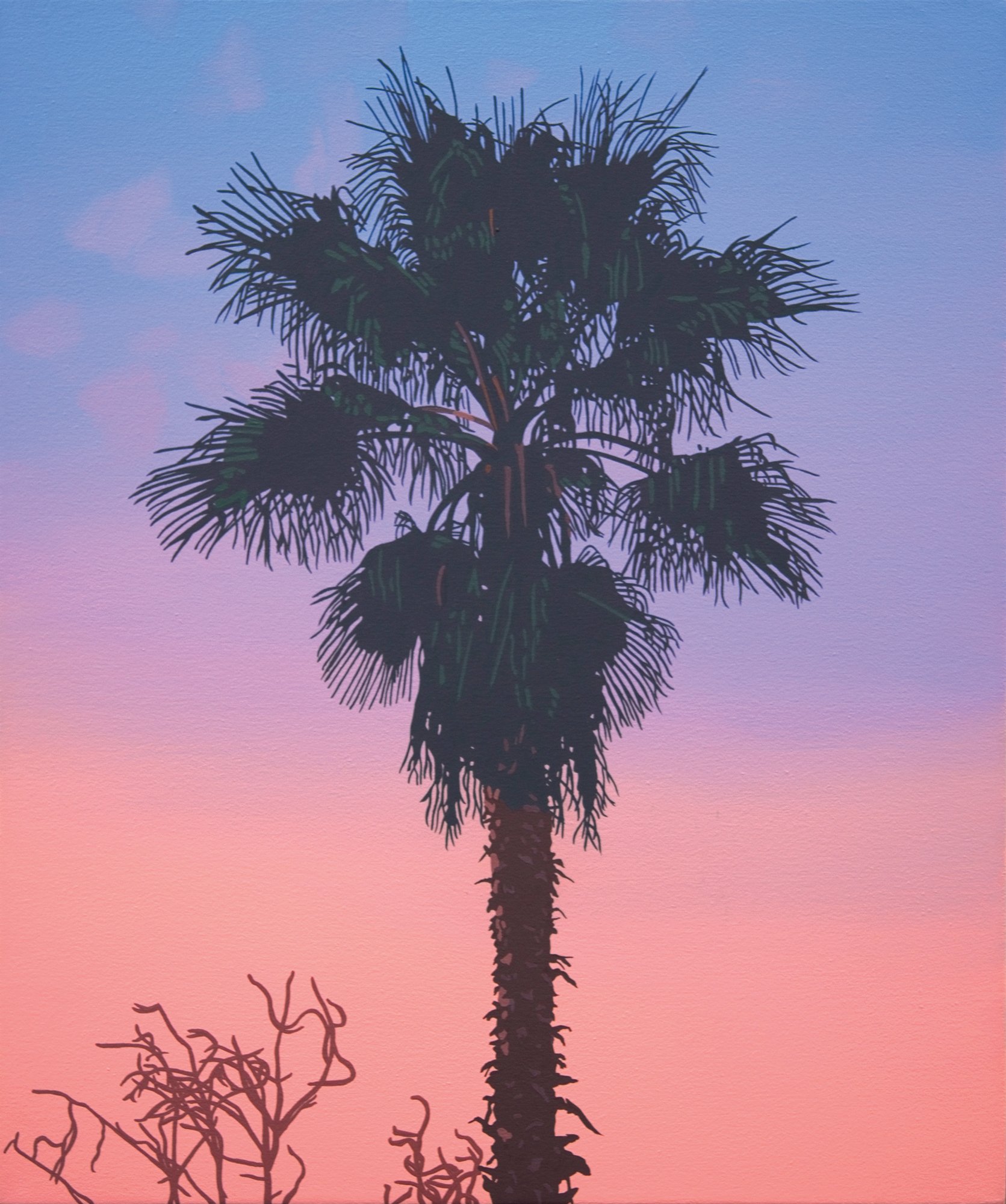 Winter Sky Palm // 24"x20" // oil on canvas