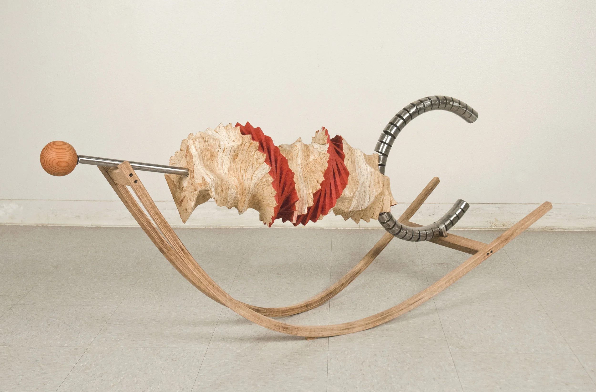 WOOD SCULPTURE CARVED AND CONSTRUCTED