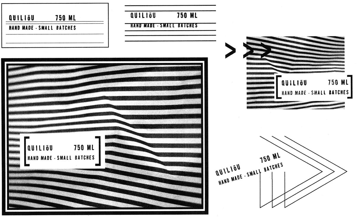     May 22:   Random label sketches created using my little movable type stamp and some May design elements.  
