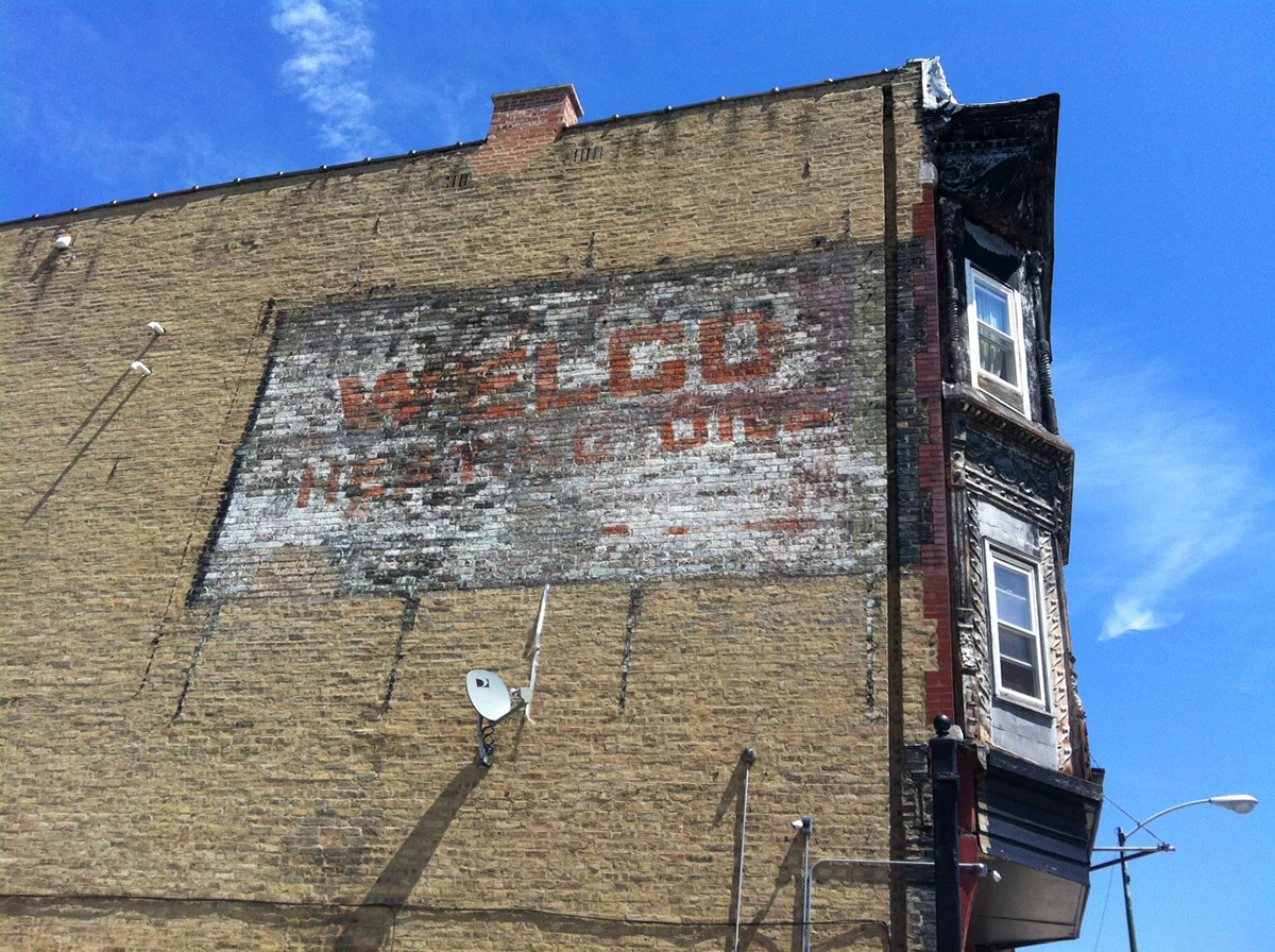     August 4:   Finally stopped and photographed these decaying signs near my apartment. This weekend without a computer has been pretty enjoyable.  