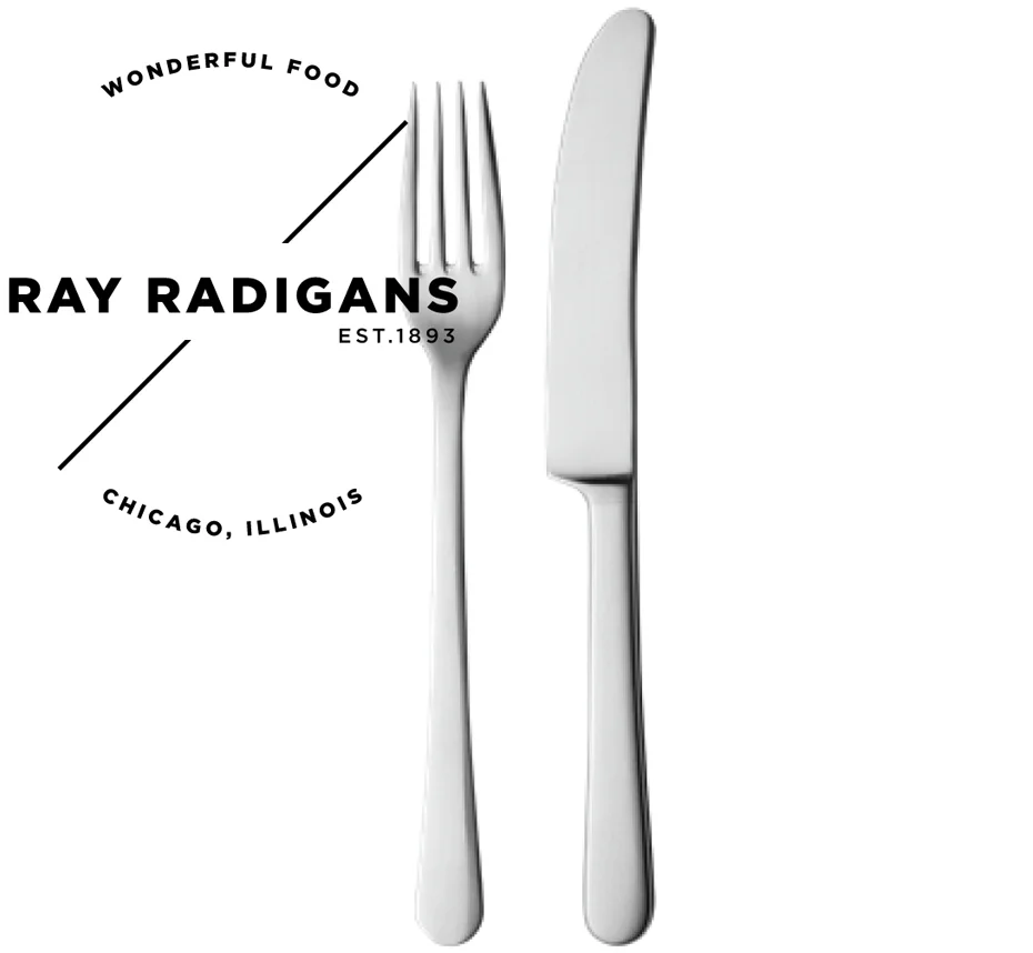     September 26:   Tweaked the logo a bit and am starting to think about its application. I just grabbed this image of a fork and knife off the web, but this idea of incorporating a photographed isolated object is something that I’ve had in my ‘Idea