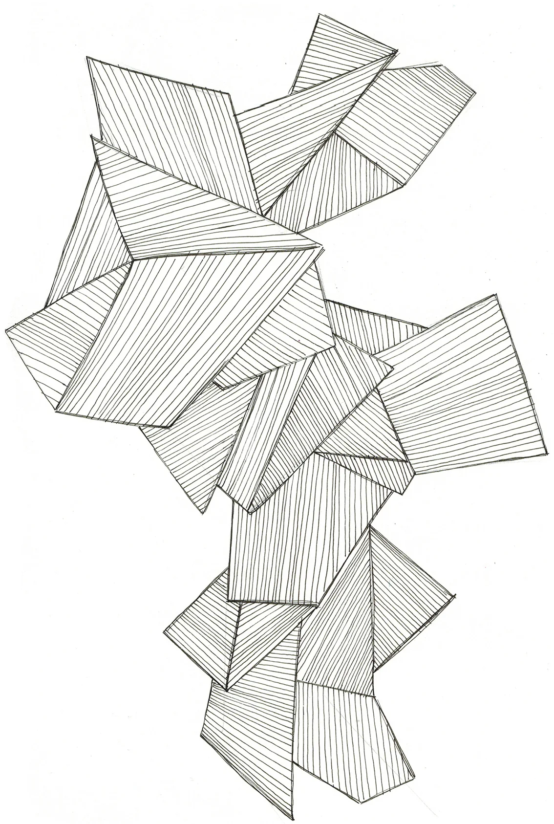     October 17:   It’s almost time for a new notebook, thus I plan to create some new prints and such to fill the signatures with. The monotype methods I use lend themselves nicely to linear drawings, so I doodled this today.&nbsp;  