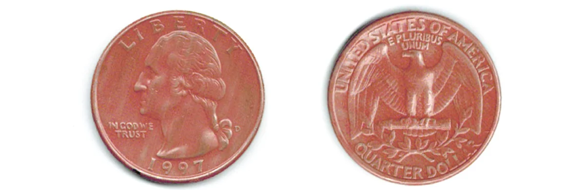     November 8:   Quarterly quarters: nail polish painted quarters to accompany the identity I have been working on.  