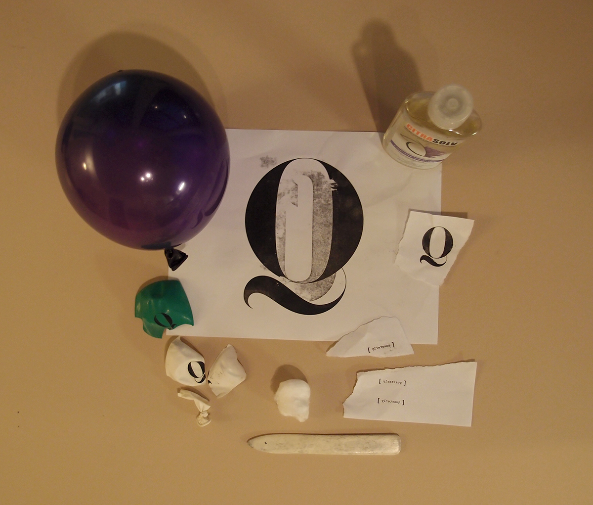     November 10:   A sneak peek of what I am working on. Using a laser-print transfer method, I am attempting to transfer prints onto balloons.  