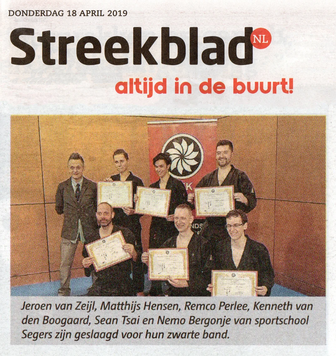2019-04-18 Streekblad Geslaagd voor Zwarte Band Kempo.jpg
