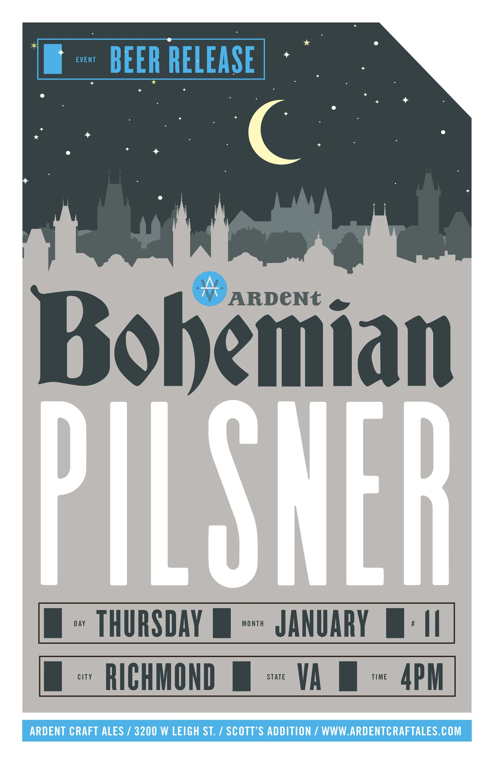 Ardent Bohemian Pilsner Release