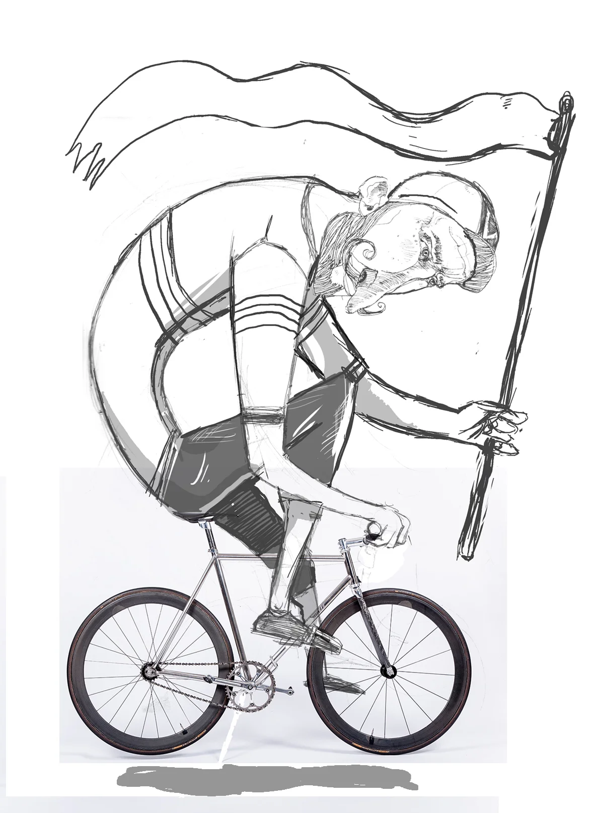 Rough return sketch from illustrator.