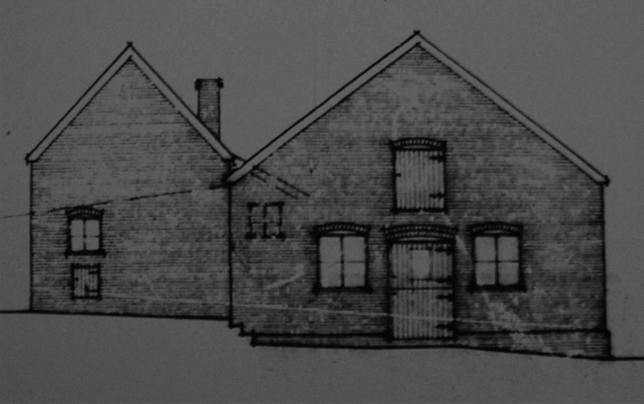 Fig.48 5 and 6 Lodge Farm (‘proposed’ W elev., bldgs. 5 & 6, C/9605) 