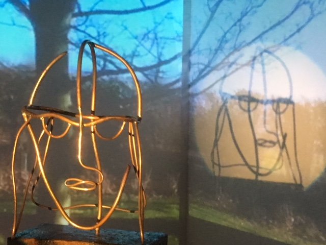 Spadge Hopkins,  Echoes of Sutton Hoo , 2018  mixed media, video projection    spadgehopkins.co.uk  