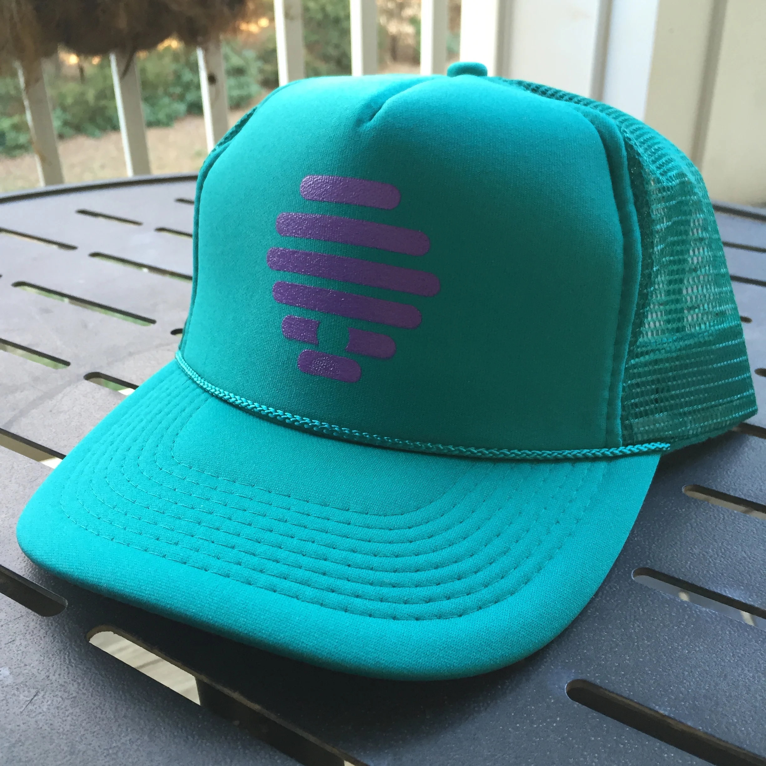 Teal/Purple Hornet's Nest Trucker Hat 