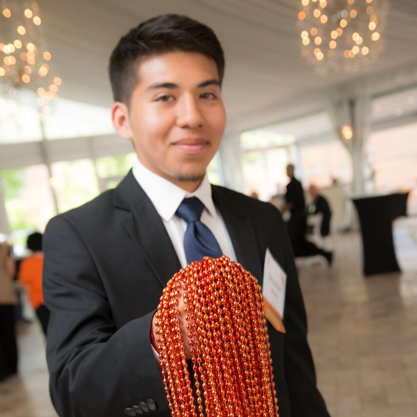Christian volunteering at the 2017 Little Steps, Big Stars fundraiser