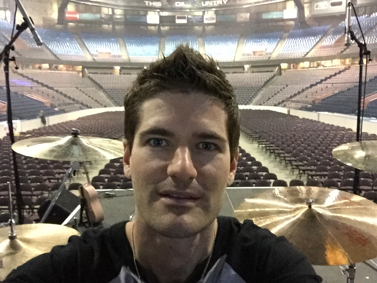 Soundcheck at Rexall Place in Edmonton opening for Keith Urban