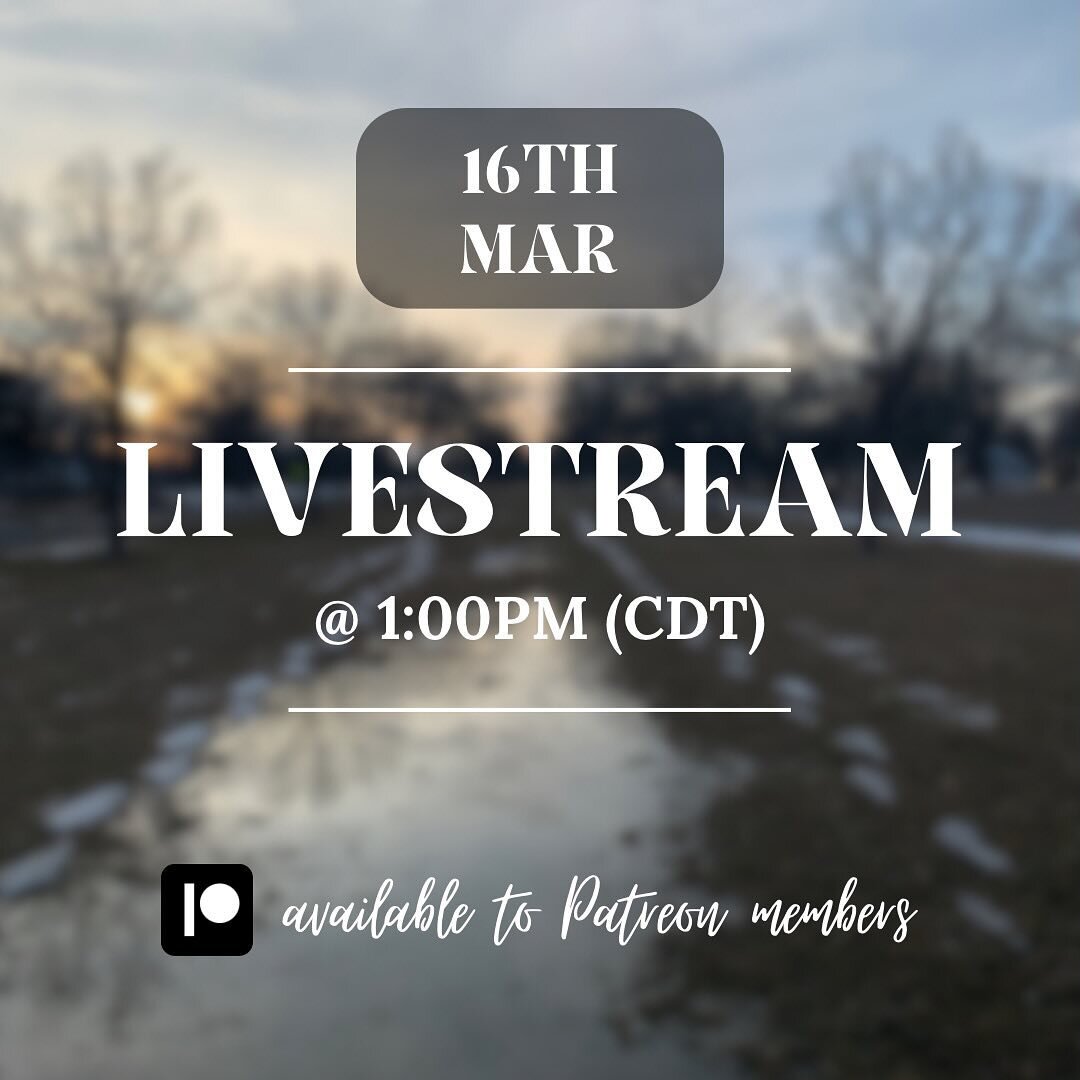 🗝️ Mark your calendars!

This month I&rsquo;m trying something ✨new✨ for the monthly livestream. I&rsquo;ll be hosting it on a SATURDAY (instead of during the week) and I&rsquo;m changing the time to 1:00pm (instead of 2:30pm).

🗓️ So mark your cal