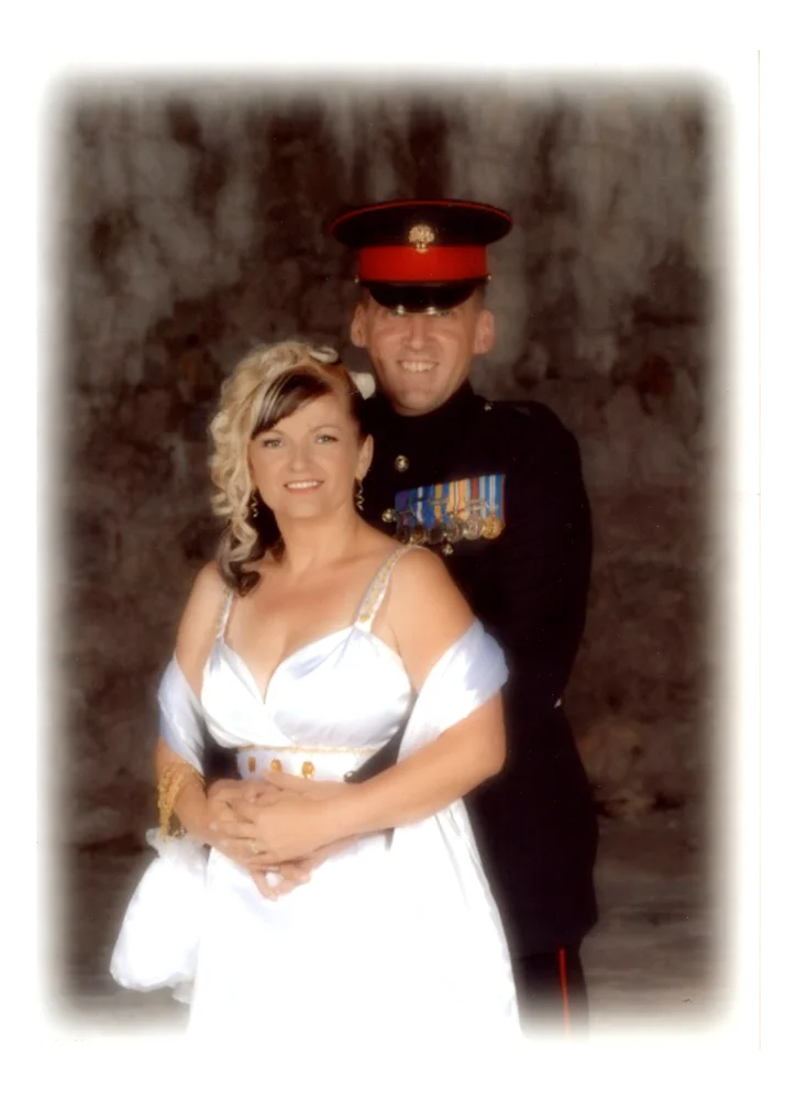 Aida with her husband Robert, shortly after getting married in Ostrozac, Bosnia, 2010. 