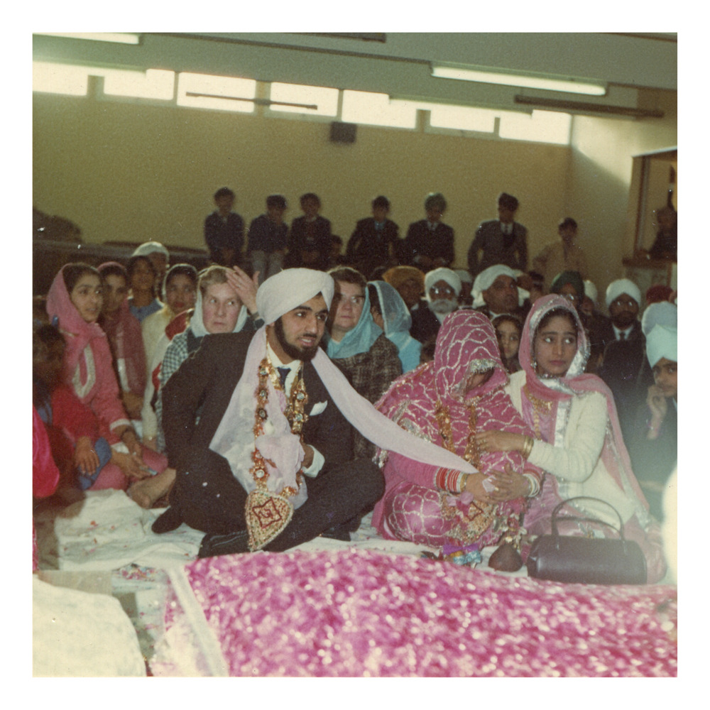 Baldev Basnal and Sarjit Bansal on their wedding day Wolverhampton, 1970.