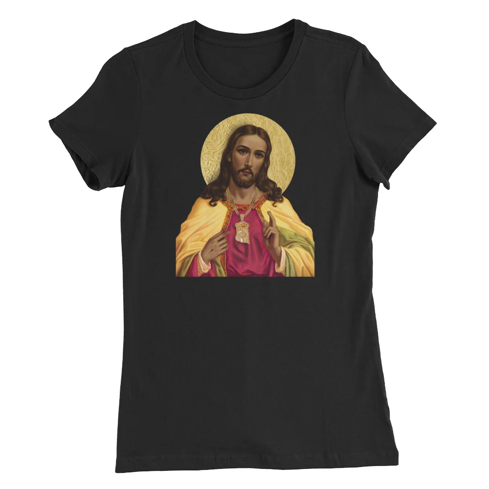 Jesus with the Jesus Piece - Black