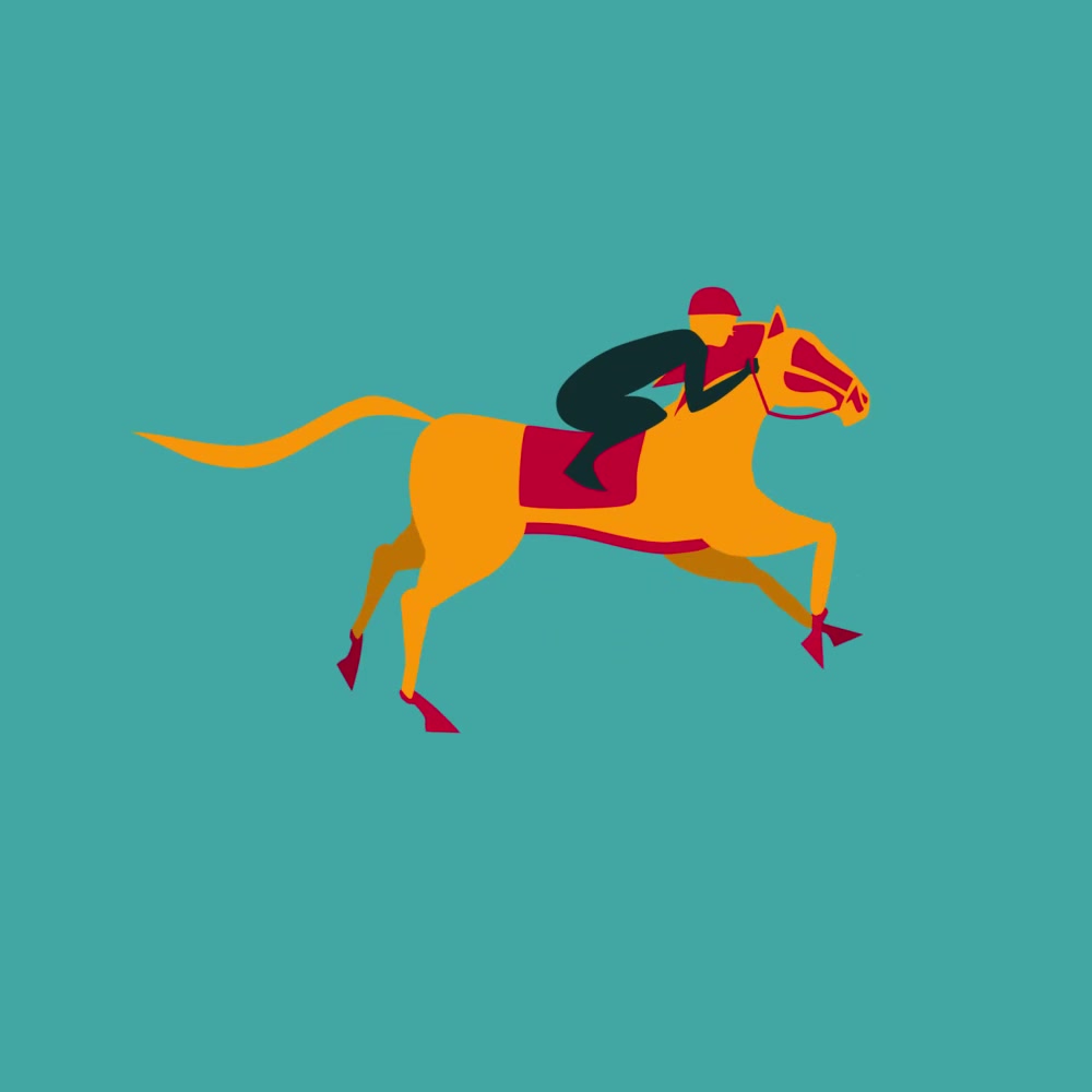 Horse Race - blue rise