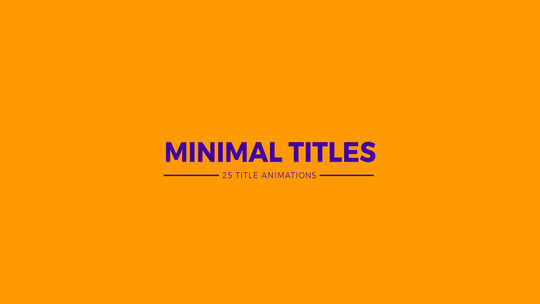 25 Minimal Titles - After Effects Title Template