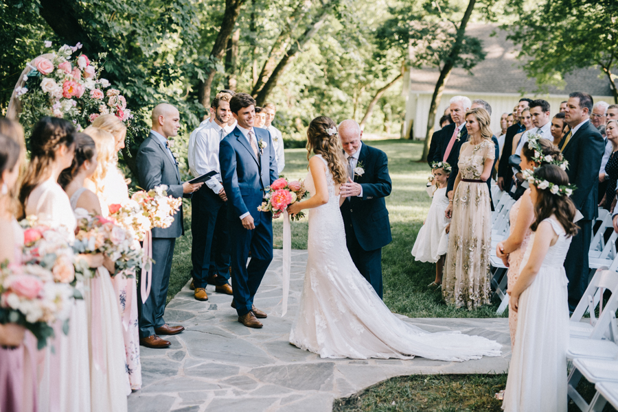 White Barn Courtyard Ceremony