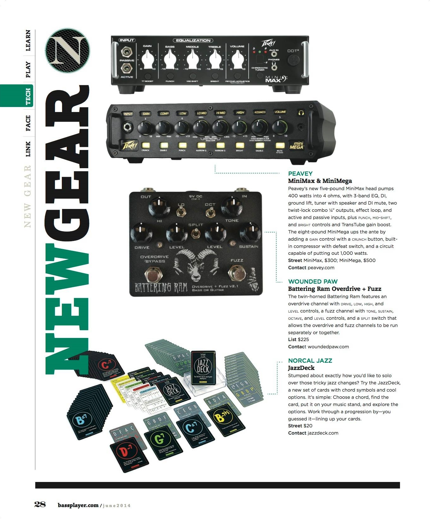 BassPlayer and Jazz Theory in New Gear, June 2014