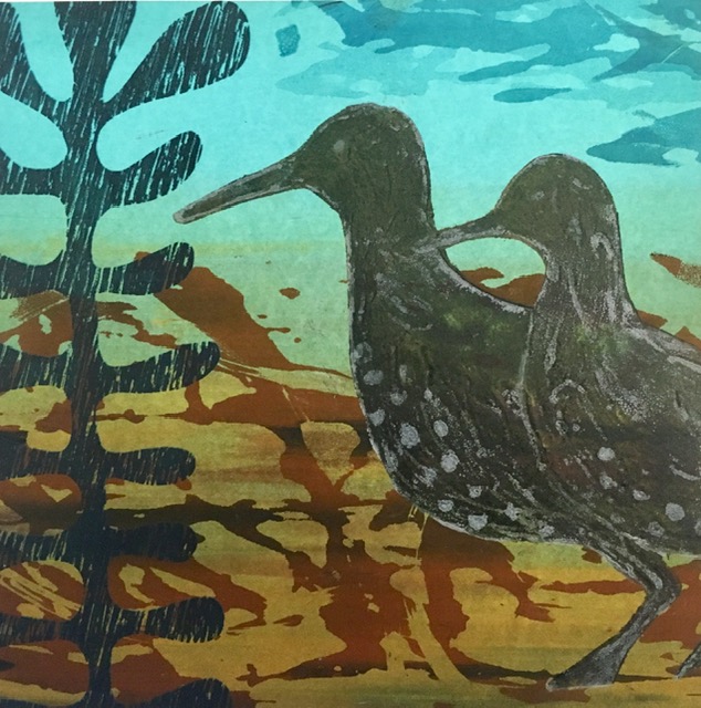 Wandering Tattlers-seaside_Screenprint_solarplate_Vale Zakarauskas.jpg