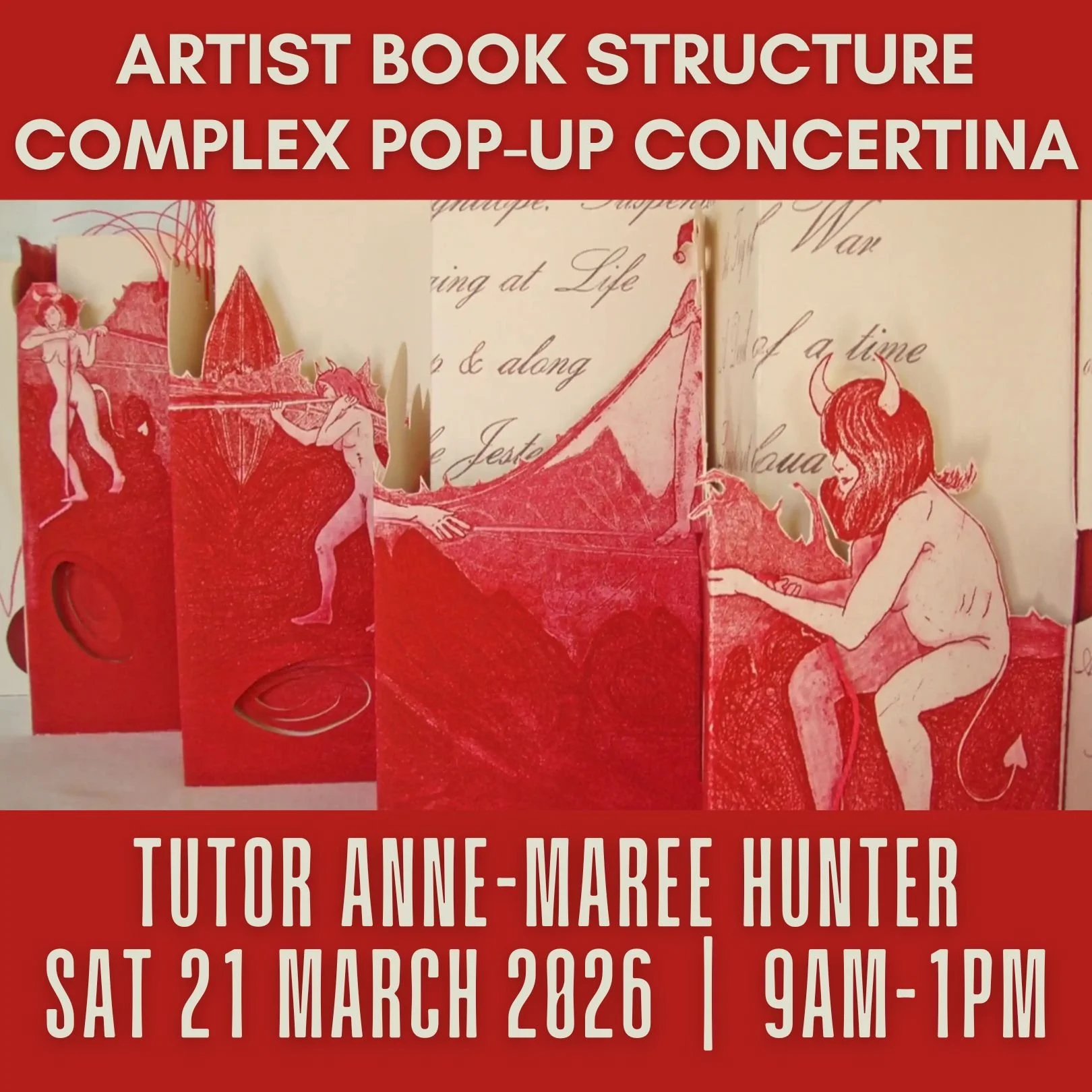 Artist Book Complex Pop-up Concertina with Anne-Maree Hunter