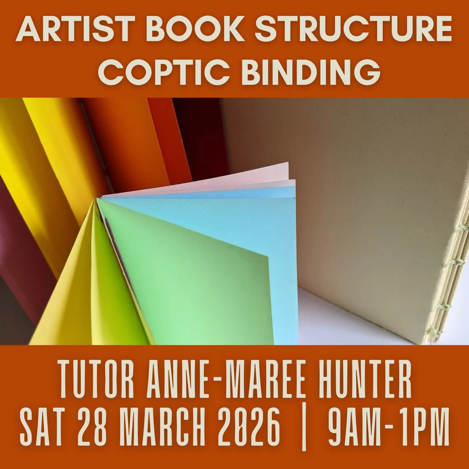 Artist Book Coptic Binding Workshop with Anne-Maree Hunter