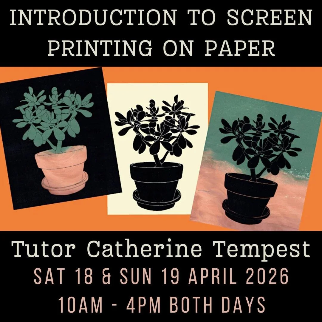 Introduction to Screen Printing on Paper Workshop with Catherine