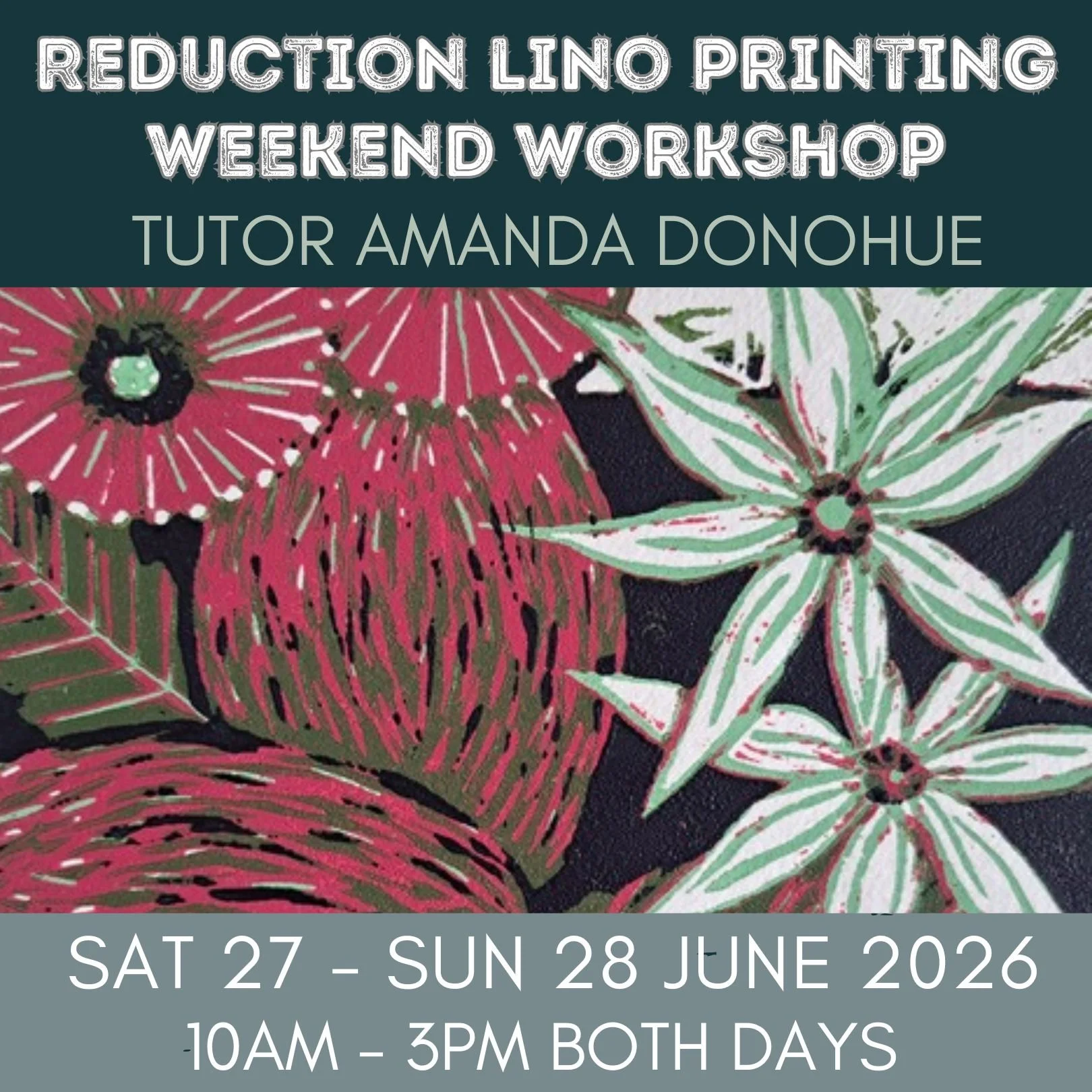 Reduction Lino Printing Weekend Workshop with Amanda Donohue