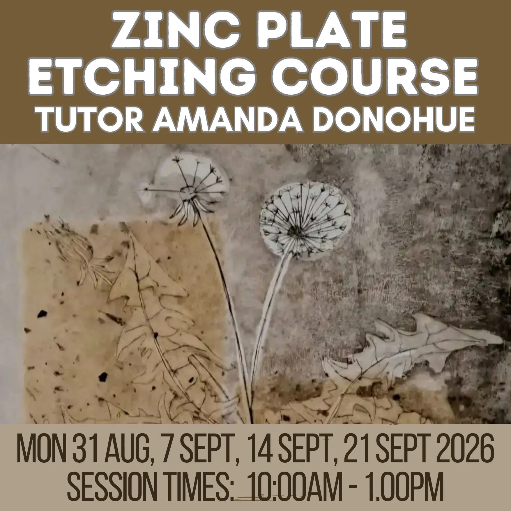 Zinc Plate Etching Course with Amanda Donohue