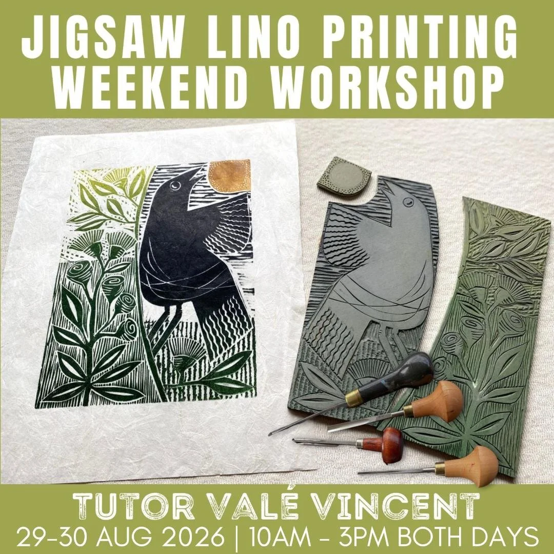 Jigsaw Lino Printing with Vale Vincent