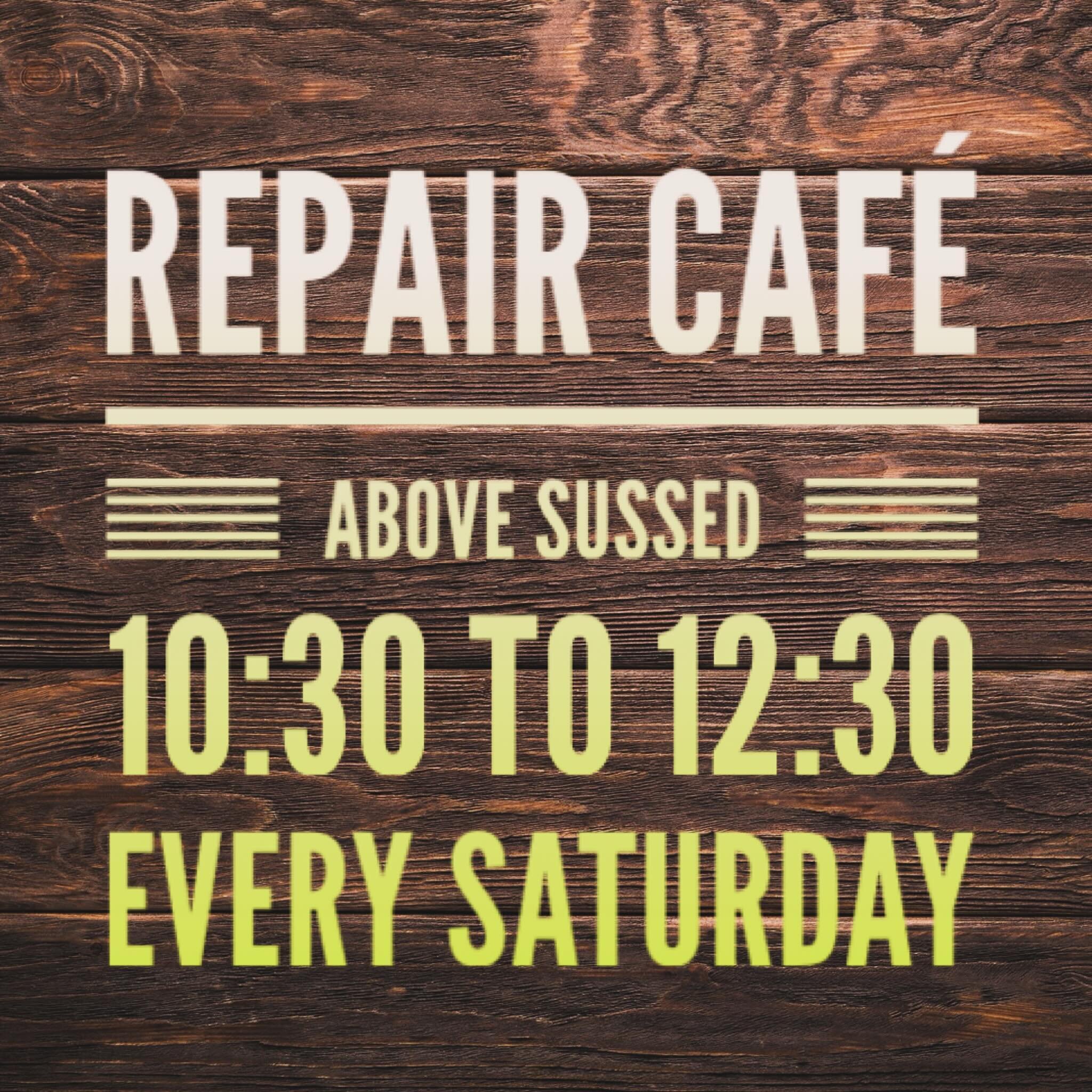 repair caf&eacute; above SUSSED on Saturdays 10:30 am to 12:30 pm