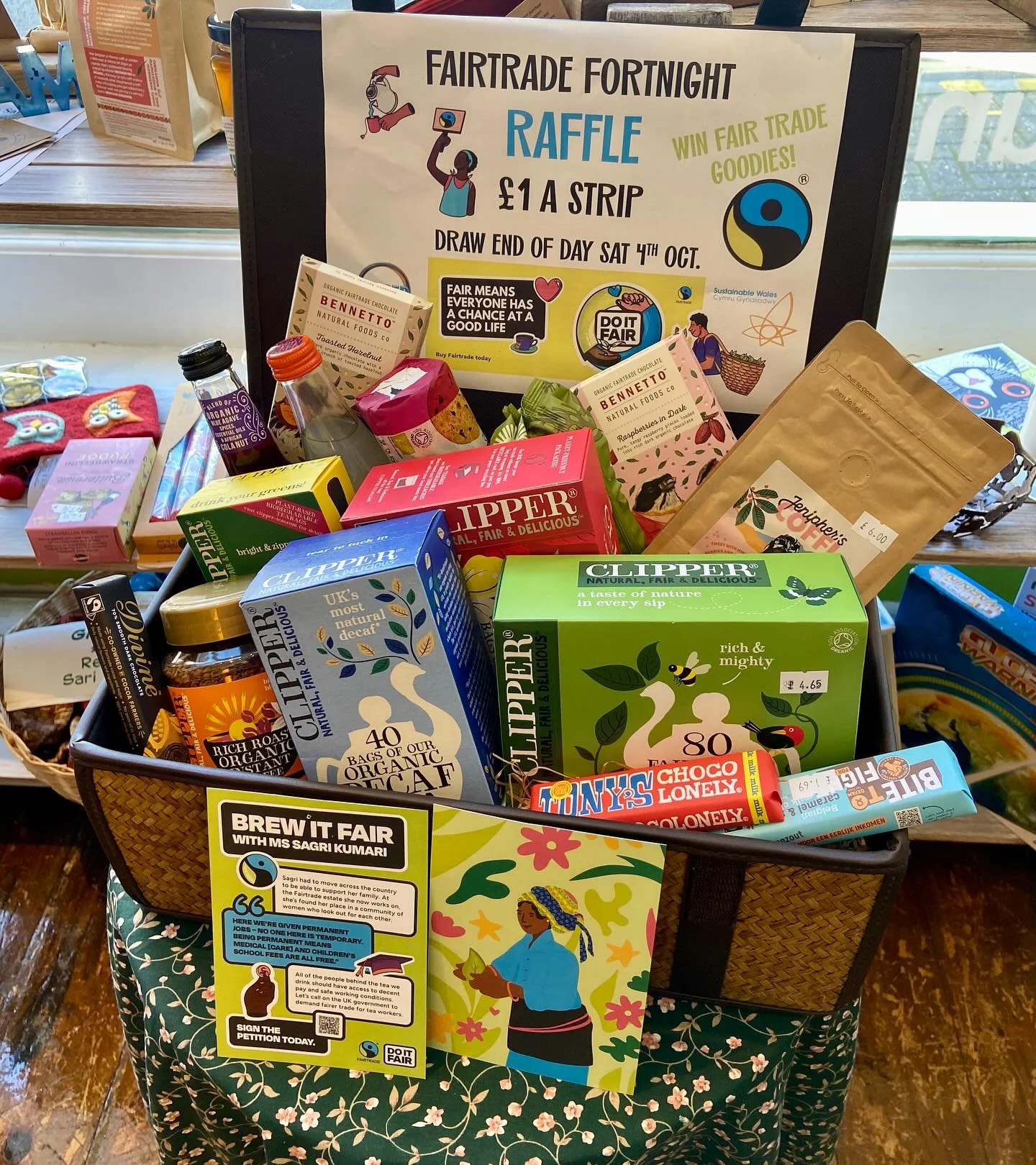 #fairtradefortnight don’t miss out on the fairtrade raffle at SUSSED!