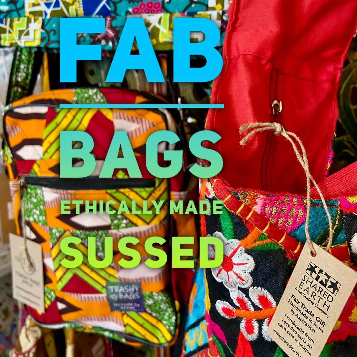 Fab bags! #recycled #fairtrade #ethical #colour