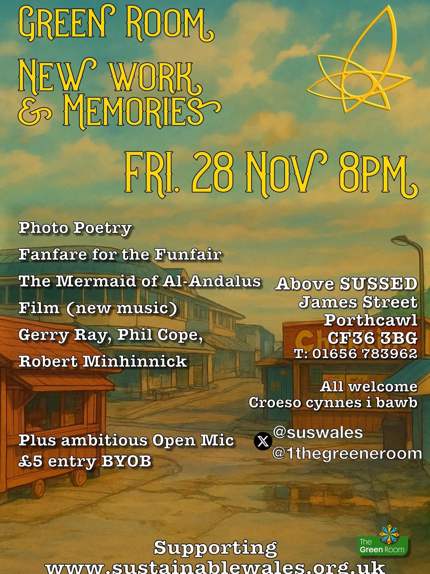 Next Green Room above SUSSED this Friday #porthcawl