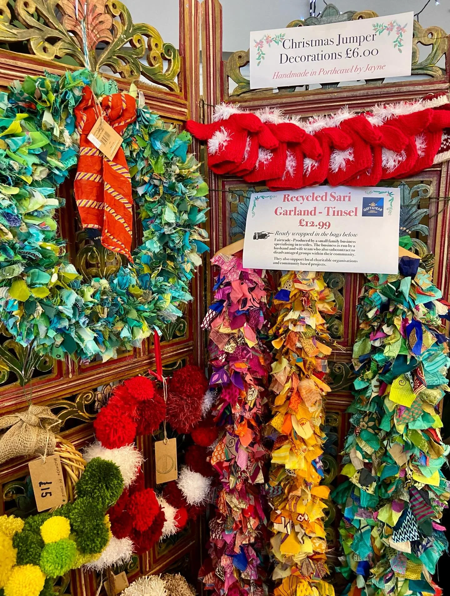 Christmas fairtrade decorations