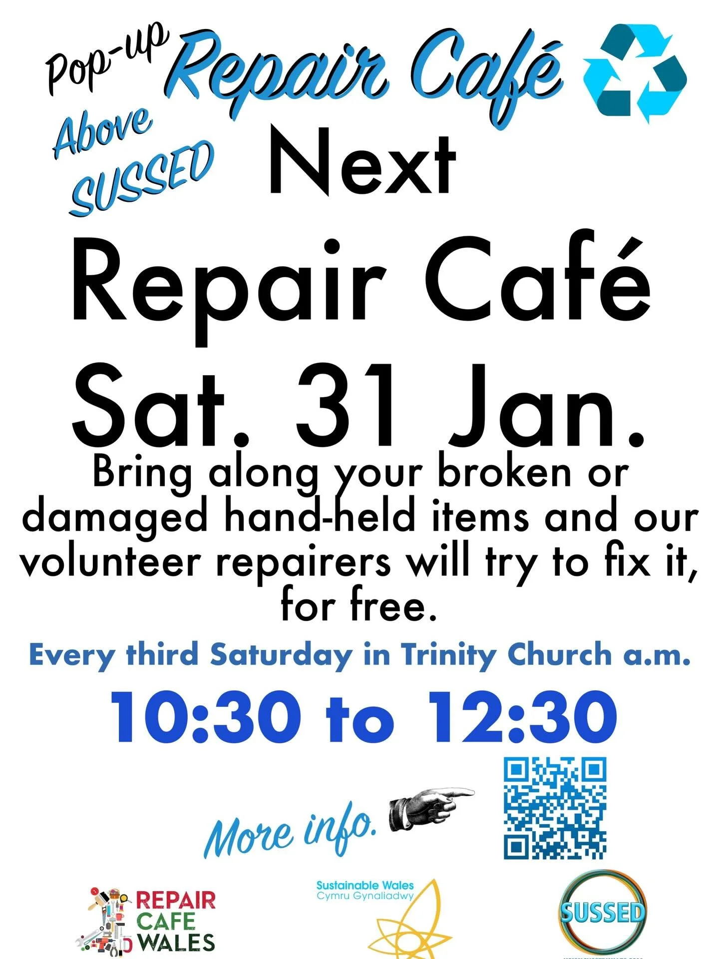 Saturday- repair caf&eacute; from 10:30