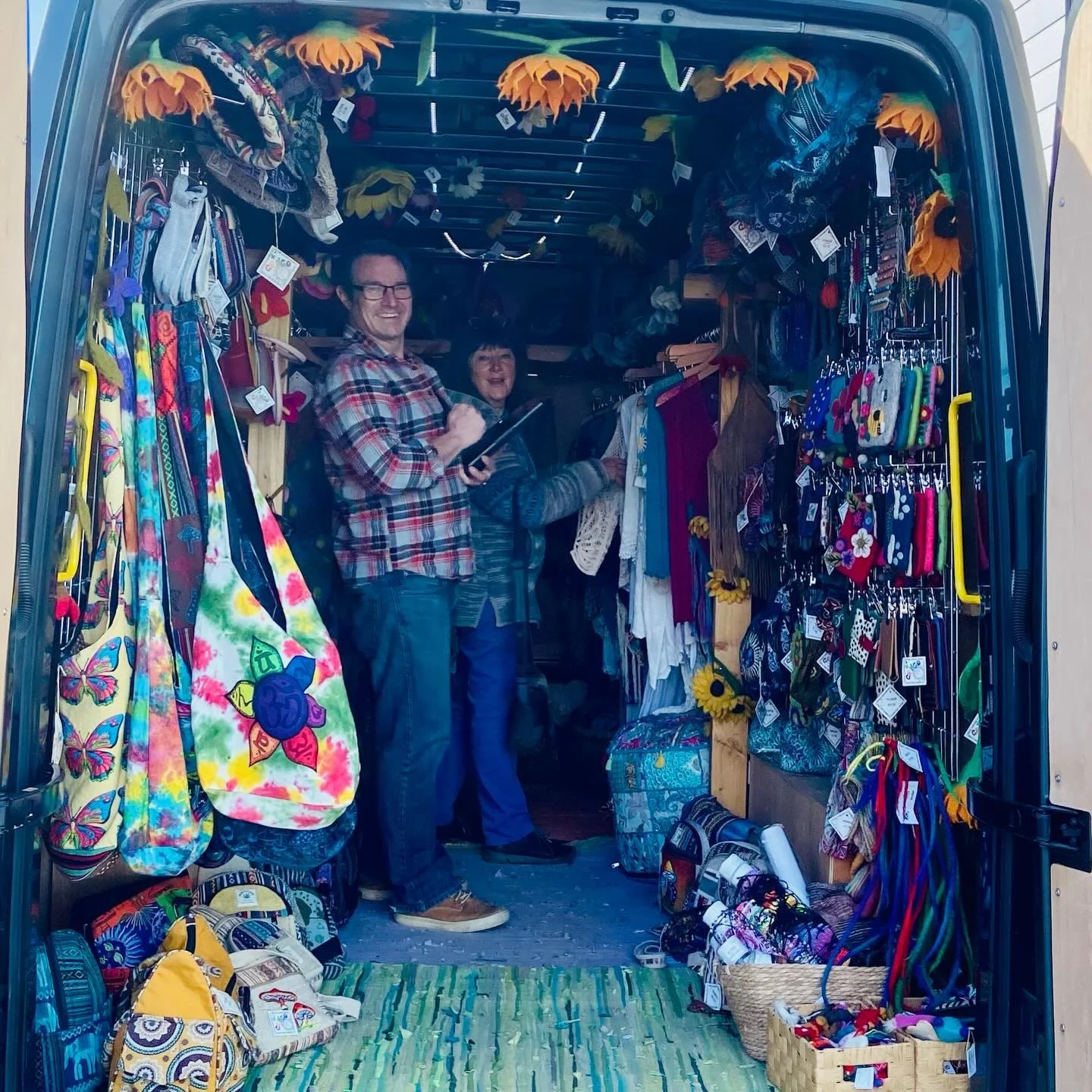Inside the ethical Aladdin&rsquo;s cave the @gringofairtrade showroom van! #fairtrade #ethicalfashion