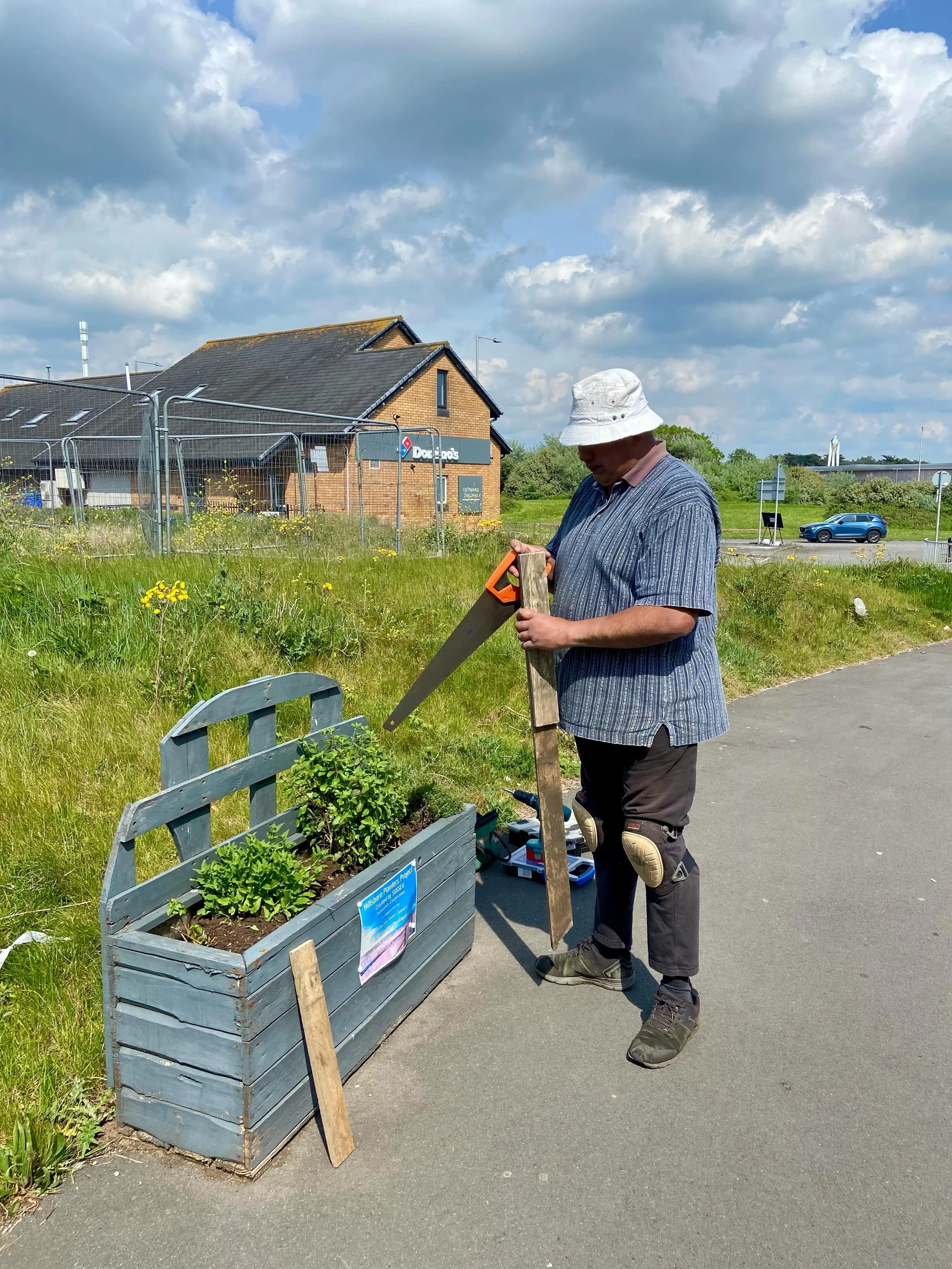 Maintaining the hillsboro planters for summer. Painting to follow then more plants. #volunteer