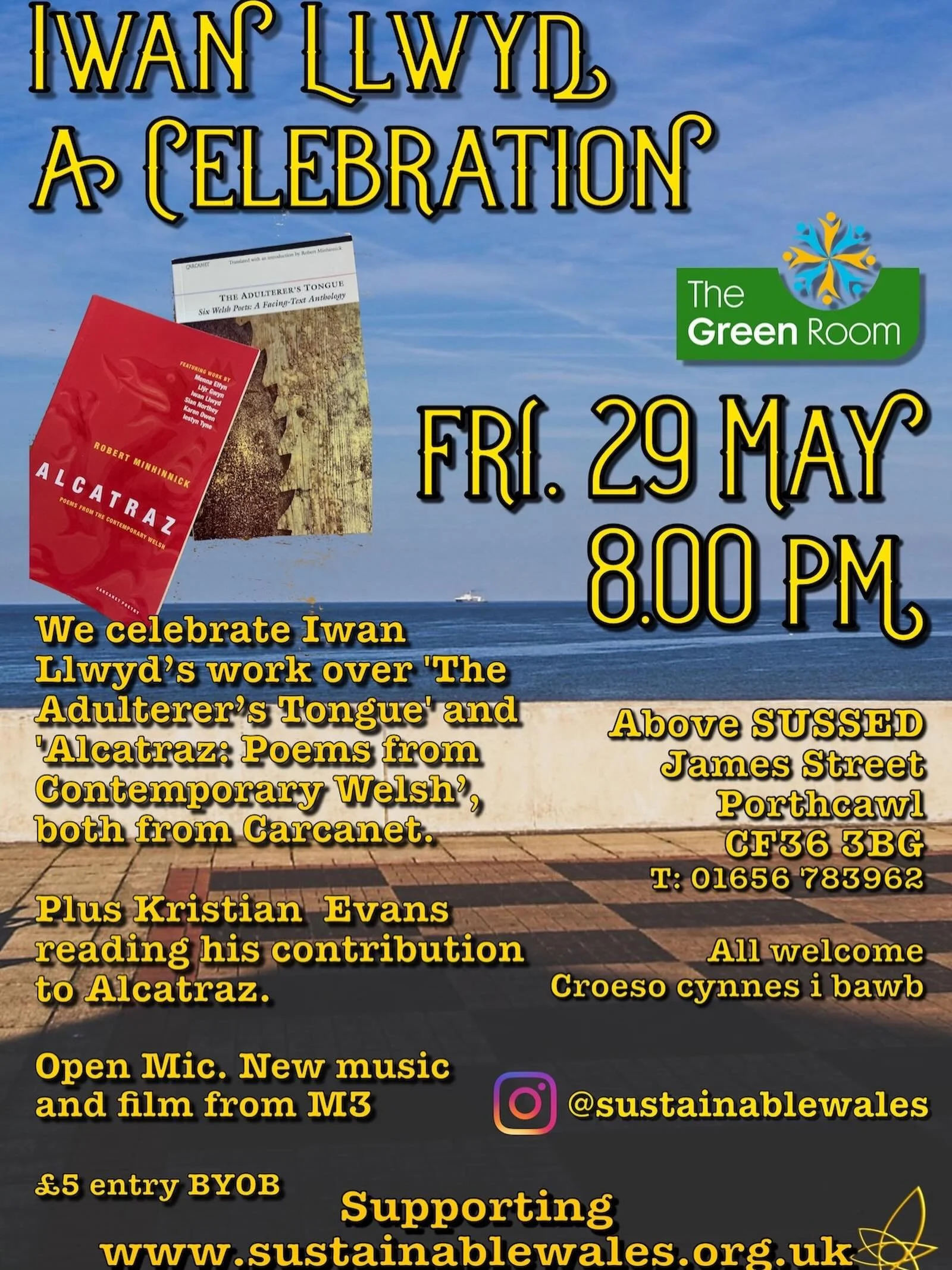 Green Room this evening #poetry