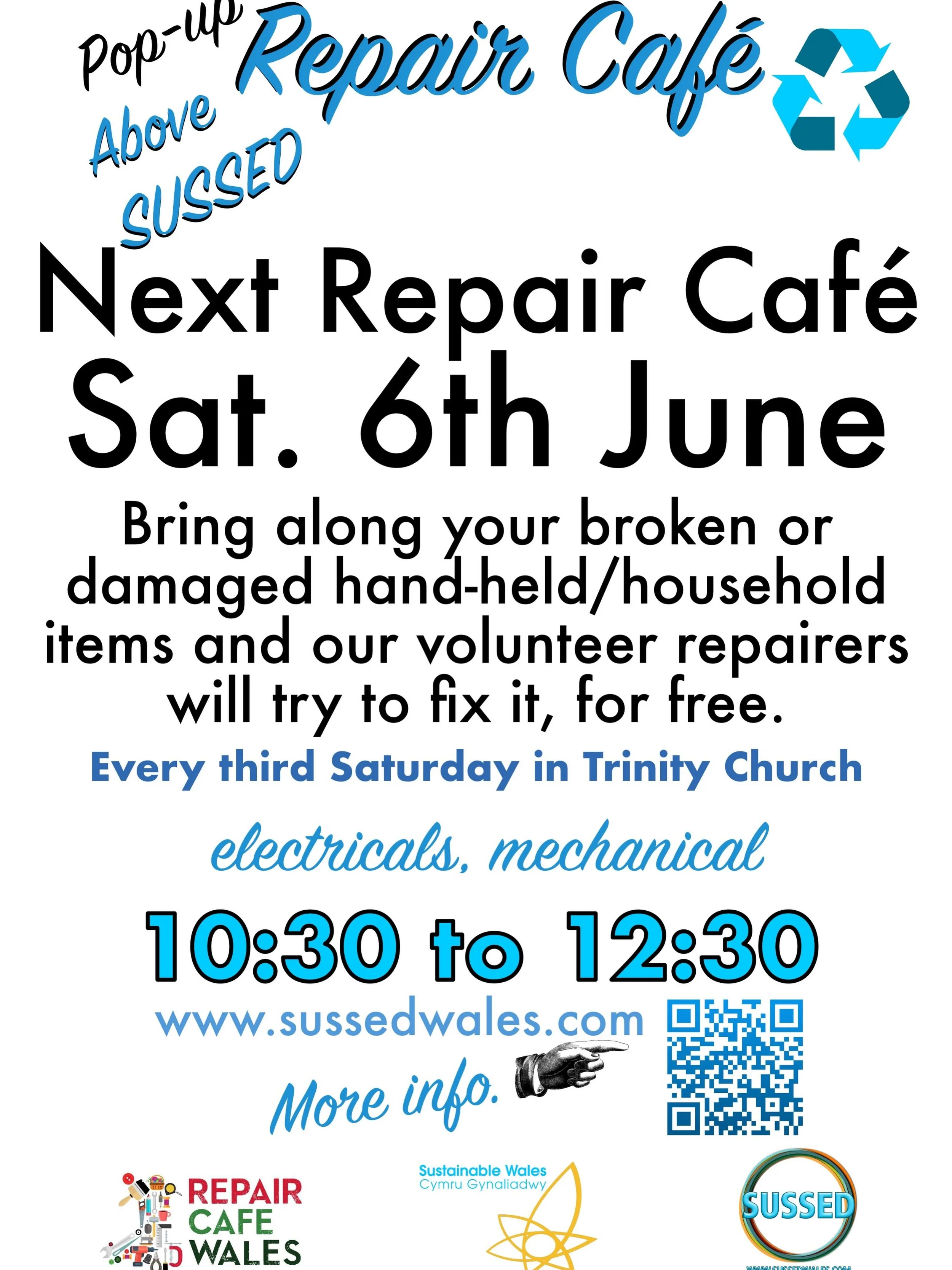 next repair caf&eacute; above SUSSED this Saturday