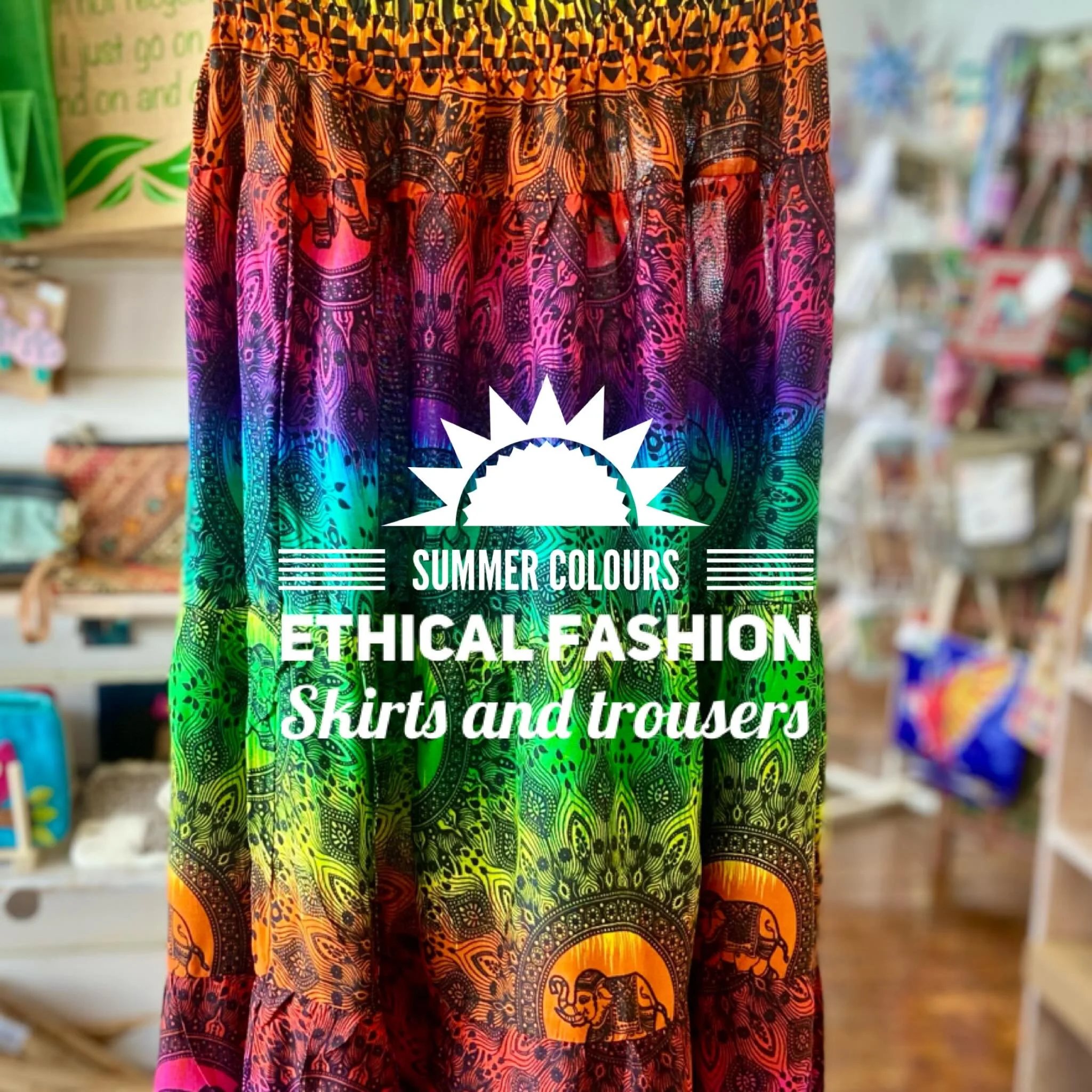 New skirts and trousers ethically made in Thailand and Nepal