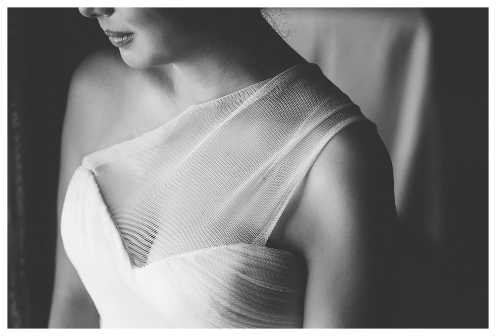 Bride dress detail at The Ivy in Toronto.