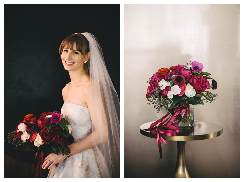 Sweet Woodruff bouquet at the Four Seasons Toronto for an intimate wedding.