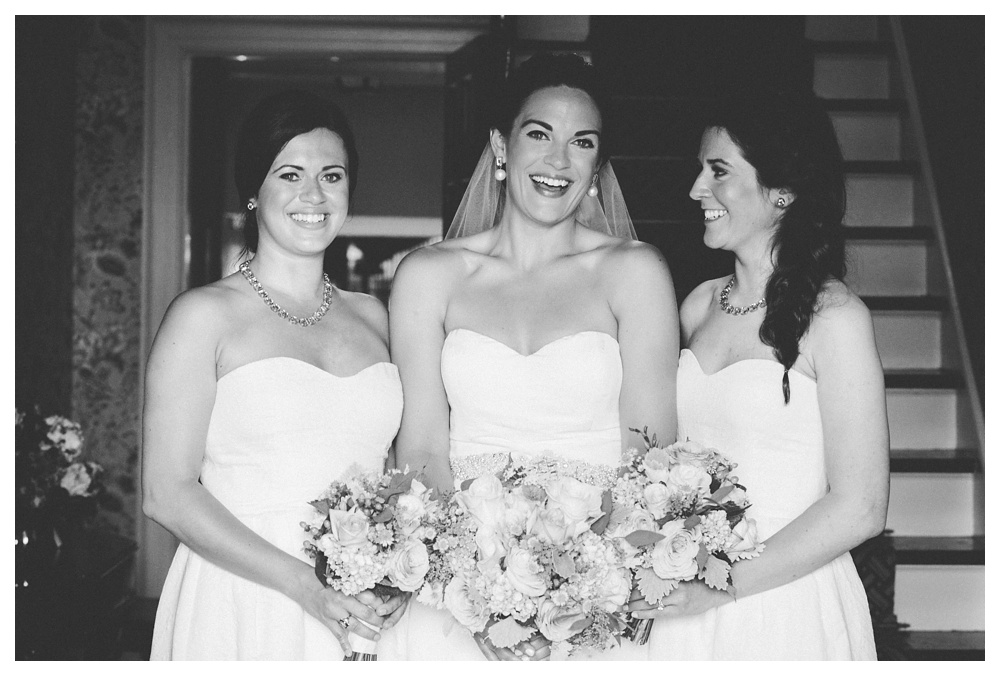 Bride and bridesmaids at the briars.