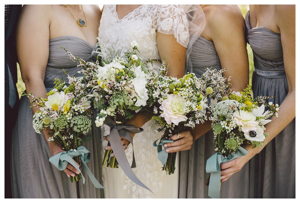 Bridesmaids bouquets by The Stem at Brickworks in Toronto