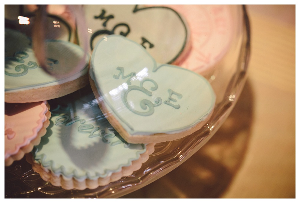Personalized cookies at a Brickworks, Toronto wedding.