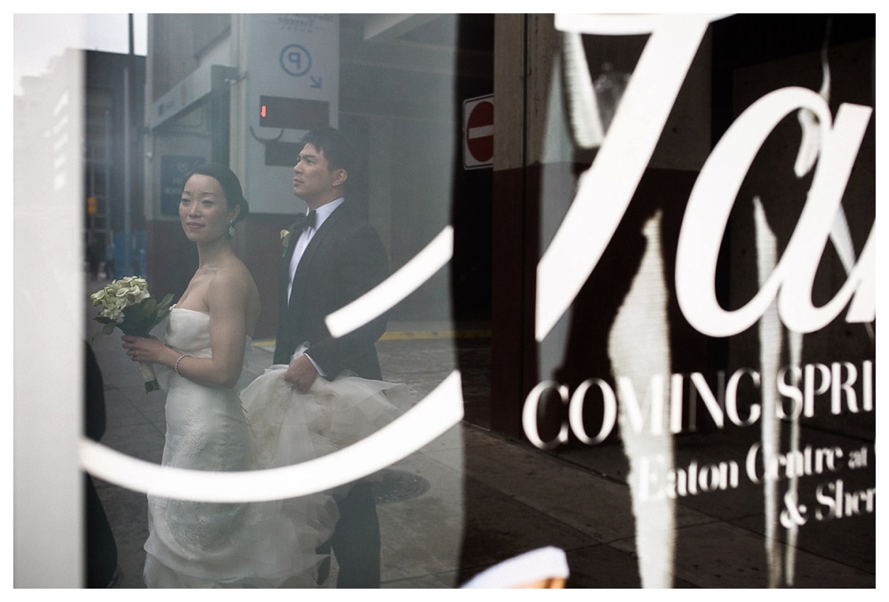 wedding, Toronto, Sheraton Hotel, Arcadian Court, bride and groom, flowers, Vera Wang, Tom Ford, bouquet.