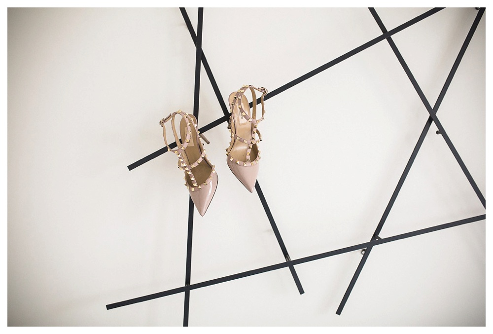 White Toronto, luxe, wedding, wedding shoes, Gardiner Museum, 99 Sudbury, Ashley Lindzon, modern, Valentino shoes