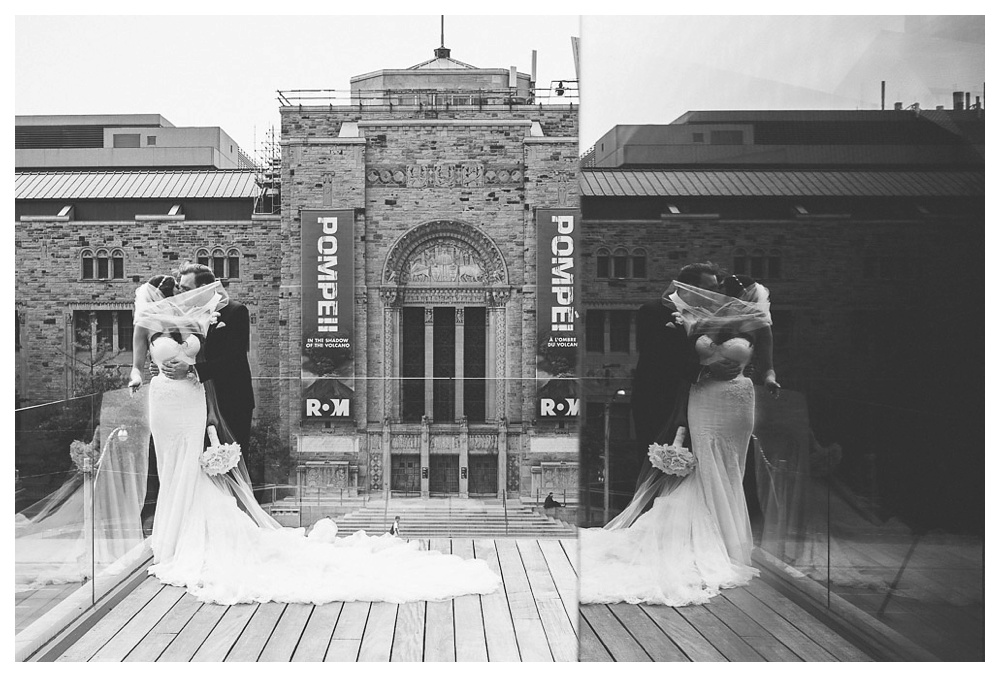 White Toronto, luxe, wedding, black and white,wedding dress, Gardiner Museum, 99 Sudbury, Ashley Lindzon, Danijela Weddings, Inbal Dror, Royal Ontario Musuem, bride and groom, kiss, love, wedding day,